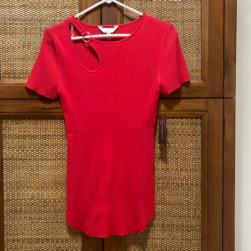 No Boundaries Red Knit Sweater Top
